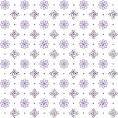 seamless pattern with violet flowers ornament
