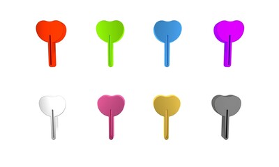 Colorful Lollipop icon isolated on white background. Food, delicious symbol. Minimalism concept. 3D render illustration