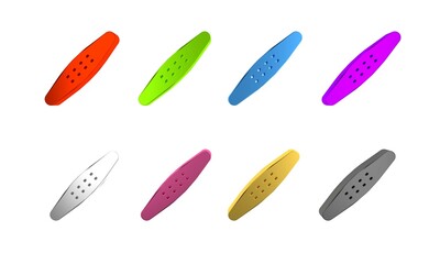 Colorful Nail file pet icon isolated on white background. Professional treatment at home grooming for pet. Minimalism concept. 3D render illustration