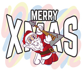 doodle pop art christmas background vector design