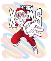 doodle pop art christmas background vector design