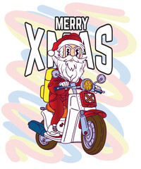 doodle pop art christmas background vector design