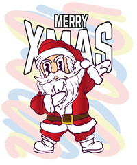 doodle pop art christmas background vector design