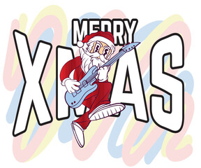 doodle pop art christmas background vector design