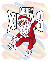 doodle pop art christmas background vector design