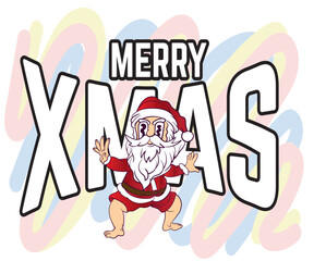 doodle pop art christmas background vector design