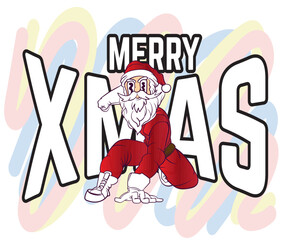 doodle pop art christmas background vector design