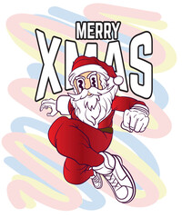 doodle pop art christmas background vector design