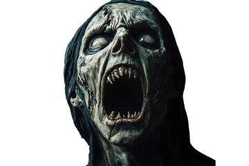 scary portrait of a screaming ghoul