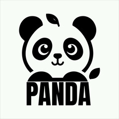 panda cartoon logo design