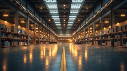 A modern warehouse designed with cuttingedge infrastructure that supports the efficient operation of machines and enhances communication