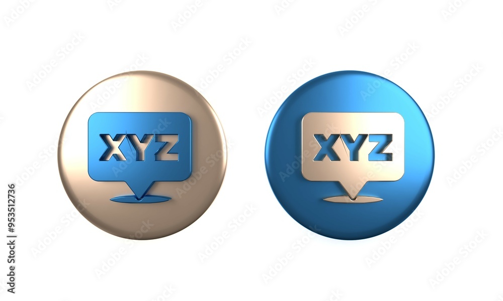 Poster colorful xyz coordinate system icon isolated on white background. xyz axis for graph statistics disp