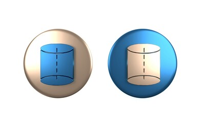 Colorful Geometric figure icon isolated on white background. Abstract shape. Geometric ornament. Circle button. 3D render illustration