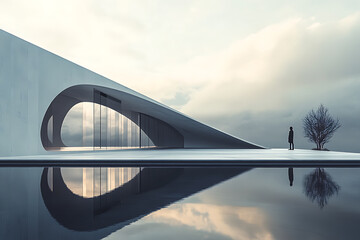A minimalist concept design that conveys honor and dignity with clarity, emphasizing simplicity and elegance.