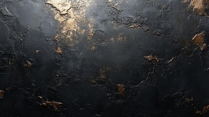 Abstract Black and Gold Texture Background Generative AI