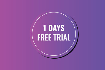 1 day free trial banner design. 1 days free banner background
