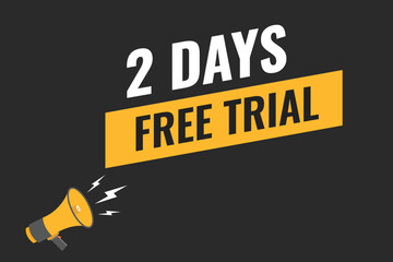 2 day free trial banner design. 2 days free banner background
