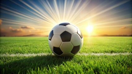 Soccer football ball on green grass field, Sports, Soccer, Football, Ball, Equipment, Game, Sportswear, Grass, Field, Competition, Team