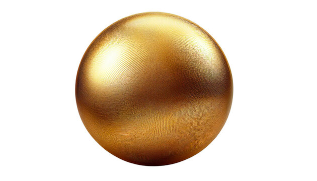 floated round yellow ball isolate on white background