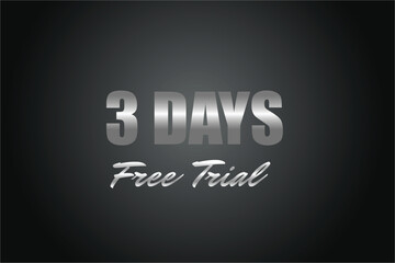 3 day free trial banner design. 3 days free banner background
