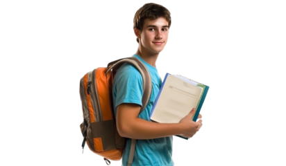 Student with backpack  go back to school