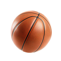 Obraz premium Floating basketball ball on transparent background PNG