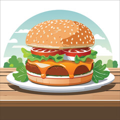 Burger vector illustration