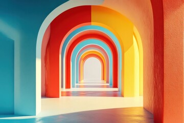 Fototapeta premium A archway with white pillars