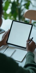 Obraz premium Participating in Digital Business Conversations Advanced technology enhances communication, fosters collaboration, and facilitates idea generation among diverse teams in our changing environment
