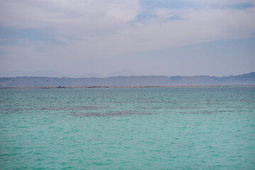 tropical island with blue sky