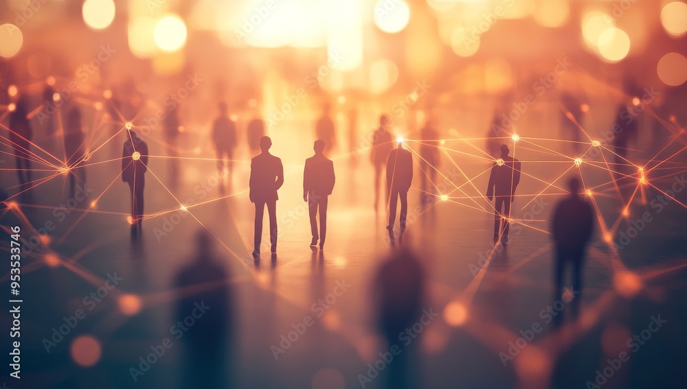 Poster Exploring future business networking boosting collaboration, brand presence, and operations. Inspiring creativity and innovation with datadriven strategies, embracing global growth and engagement