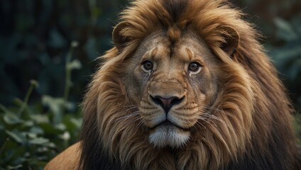 A hypothetical crossbreed between a lion and a guinea pig, featuring a sweet face and lion mane.