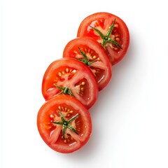 A close up of a tomato slice with a crosshatch pattern