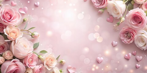 Pink romantic background with soft pastel tones, perfect for Valentine's Day or wedding designs, pink, romantic, love