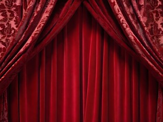 A red velvet curtain backgrounds 