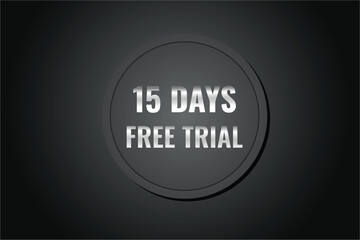 15 day free trial banner design. 15 days free banner background
