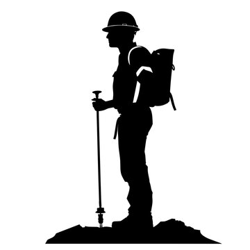 recommend clip art: vector silhouette of a Archeologist
