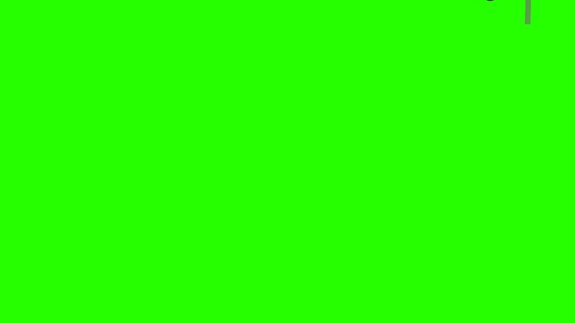 animation of a cartoon monkey hanging on a green screen