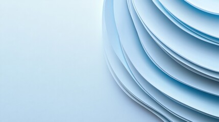 A captivating abstract background featuring layered paper textures in soft blue tones, perfect for creative projects and designs.