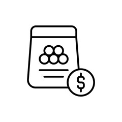 Caviar outline icons, minimalist vector illustration ,simple transparent graphic element .Isolated on white background