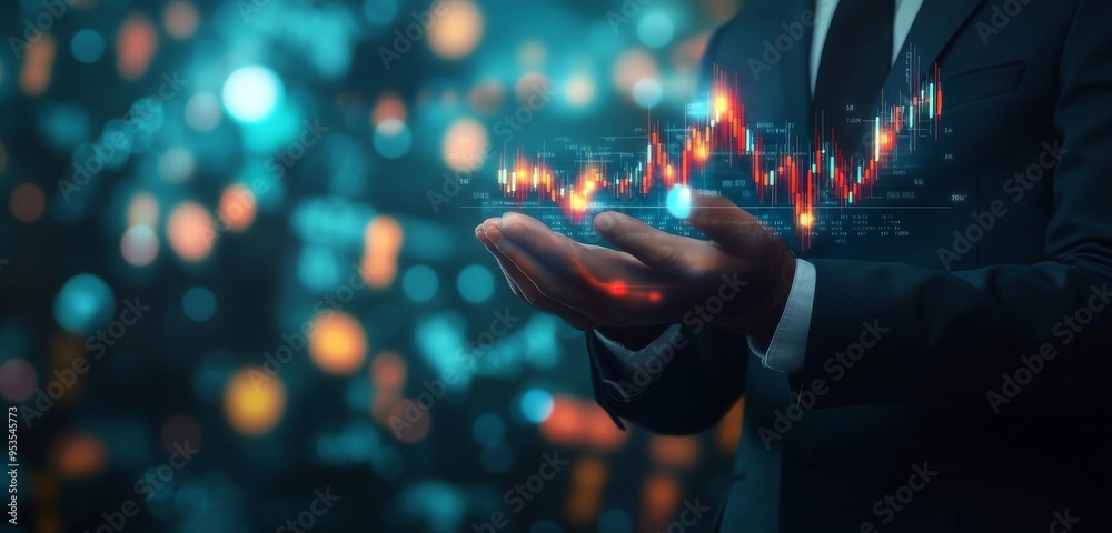 Poster business growth visualization analyzing data trends and gaining valuable insights for improved decis