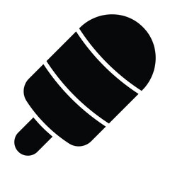 Simple Popsicle solid icon. The icon can be used for websites, print templates, presentation templates, illustrations, etc