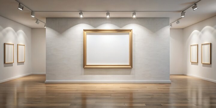 Art gallery frames mockup with minimalist design, art, gallery, frames, mockup, minimalist, interior, decoration, design