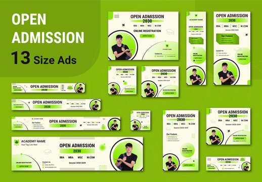 Admission Web Banner Template Set