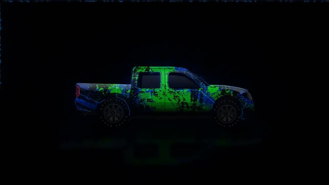 Car wrap design animation abstarct background