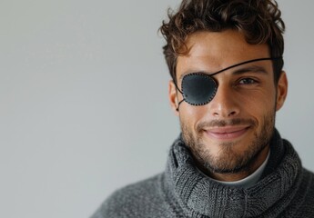 Man wearing an eyepatch
