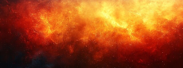 A vibrant, fiery abstract background perfect for Halloween-themed designs, featuring a gradient of yellow, burnt orange, and red with copy space.