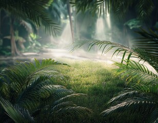 Naklejka premium Natural tropical forest background for Presentations