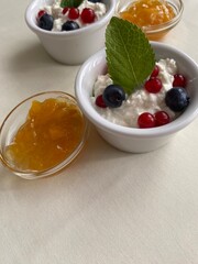 yogurt with muesli and berries