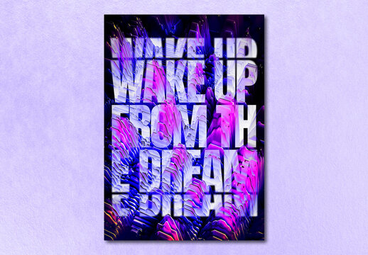 Abstract Poster Layout Design with Bold Typography